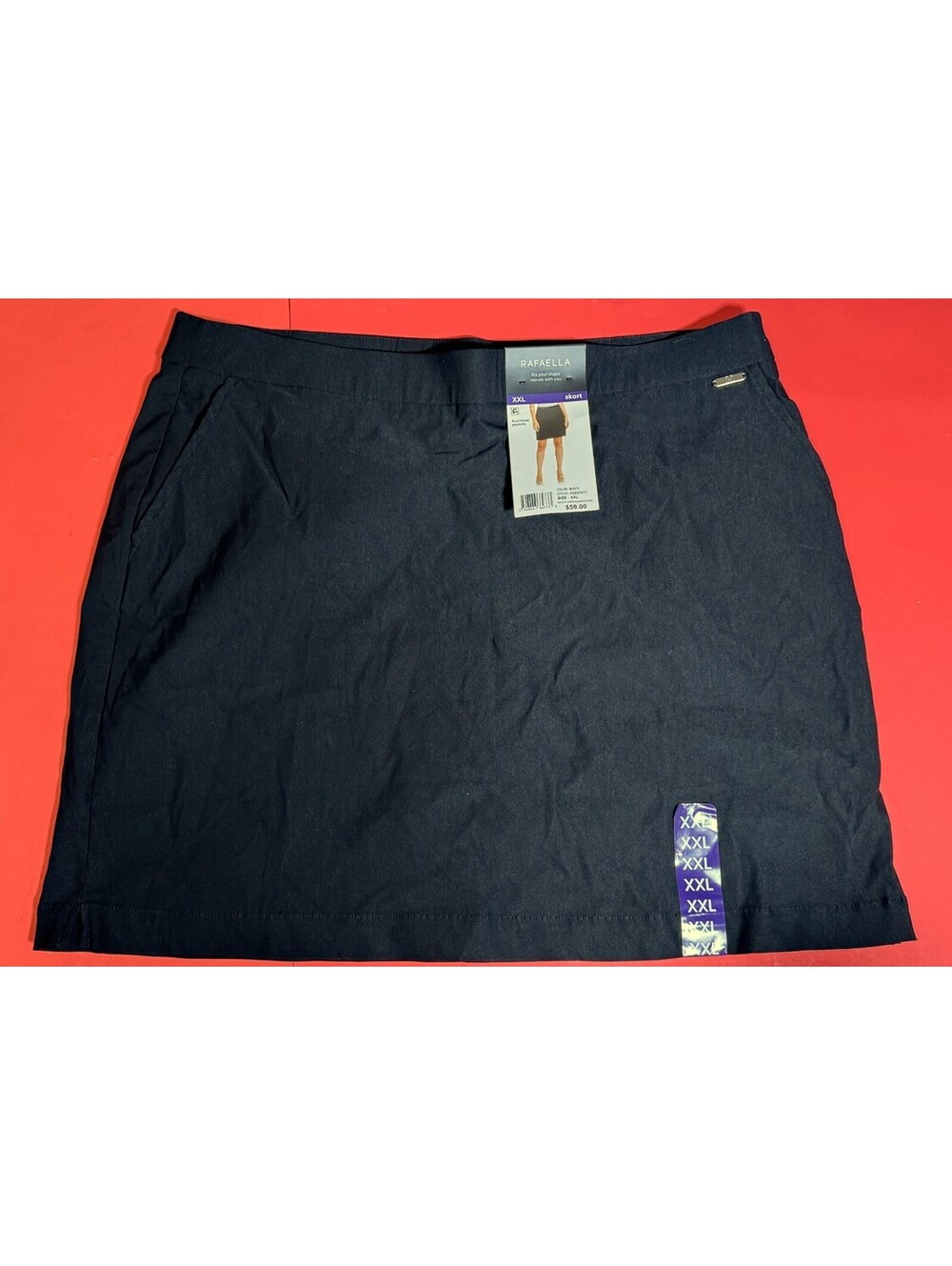 Rafaella Black Skort Women's XXL NEW NWT!